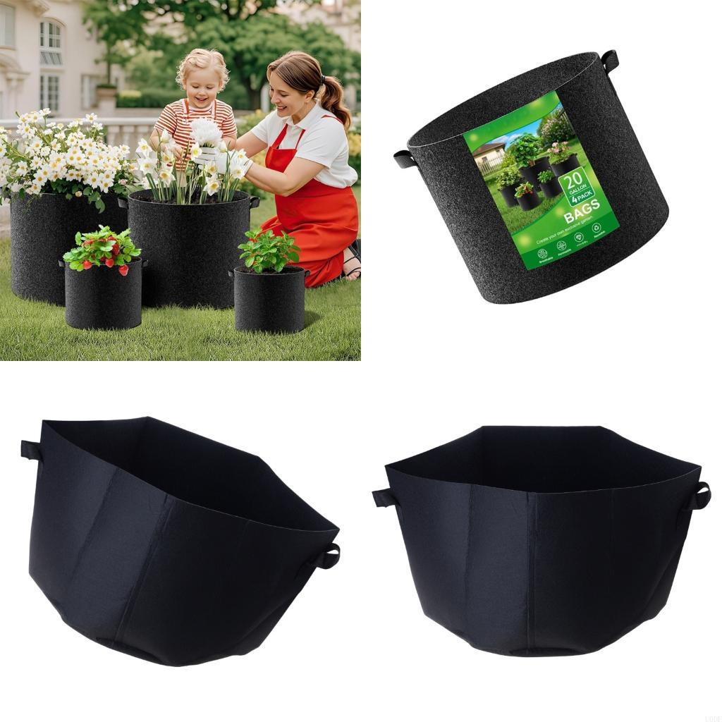 Grow Bag - ถุงปลูกผ้าพรีเมี่ยมวัสดุหนาการออกแบบการระบายน้ำกระถางทำสวน