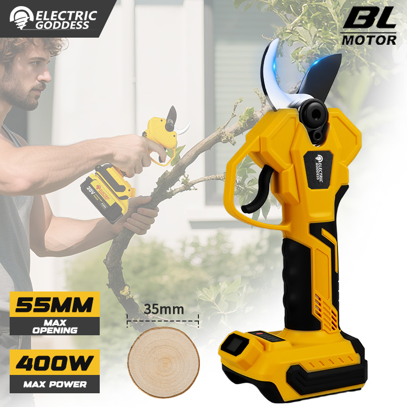 Pruning Shears - กรรไกรตัดแต่งกิ่งไฟฟ้าไร้แปรงถ่าน 55 มม. สำหรับแบตเตอรี่ Dewalt 20V