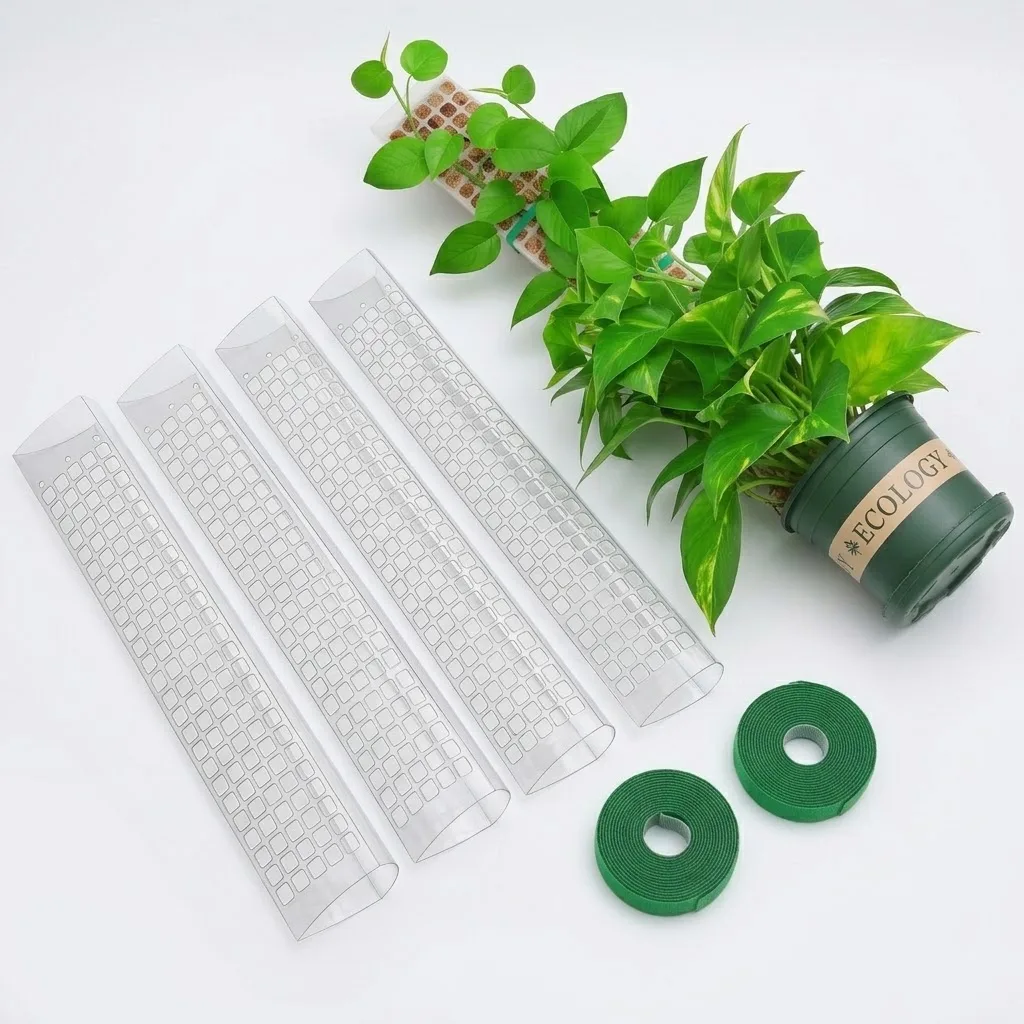Indoor Herb Garden - เสาไม้พุ่มพลาสติกสำหรับพืชเลื้อยในร่ม อุปกรณ์เสริมสำหรับช่วยพยุงการเจริญเติบโตของพืชในสวน ไม้พุ่มสำหรับกระถาง