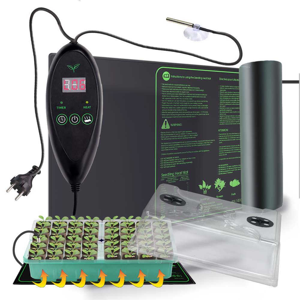 Seed Starter Tray - แผ่นทำความร้อนสำหรับกล่องเพาะกล้า ชุดกระถางเพาะชำ RET สำหรับปลูกพืชในร่ม ถาดเพาะเมล็ด เครื่องมือทำสวน