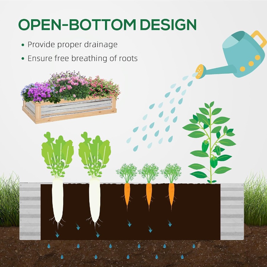 แปลงปลูกแบบยกสูงสำหรับใช้ภายนอ - Raised Garden Bed บทวิจารณ์และราคา