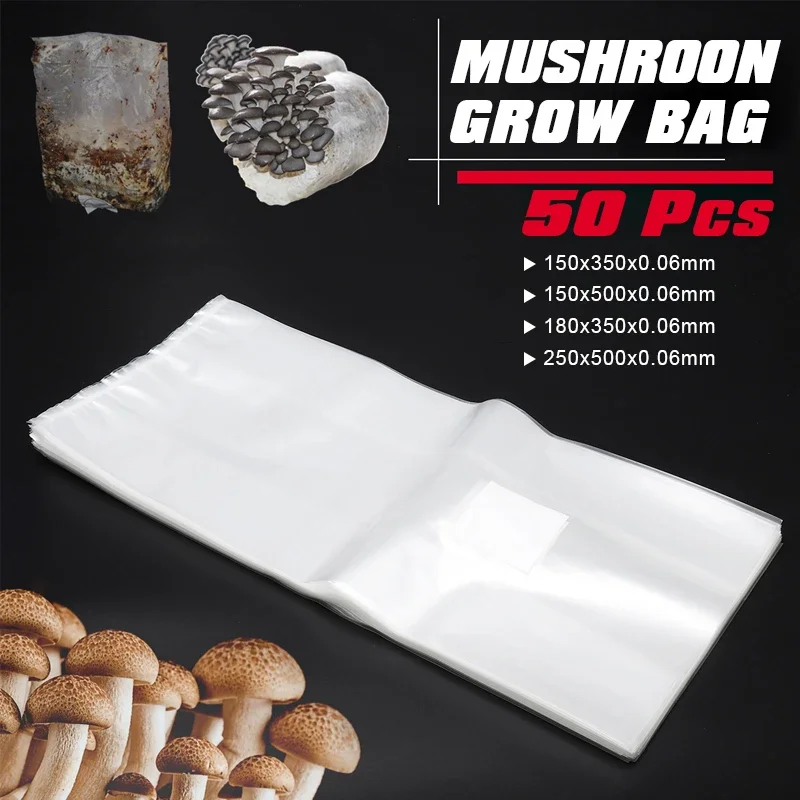 ถุง Grow เห็ดพีวีซี50ชิ้นวัสดุ - Grow Bag บทวิจารณ์และราคา
