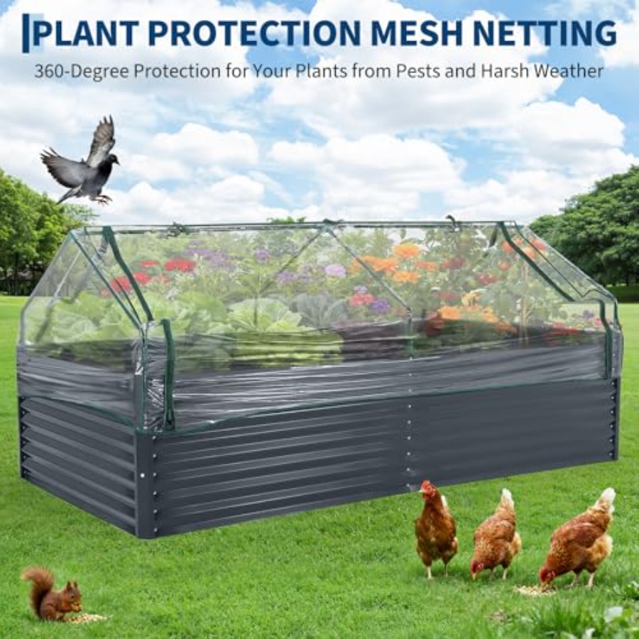 การทำสวนผักกลางแจ้ง: แปลงปลูกผ - Raised Garden Bed บทวิจารณ์และราคา