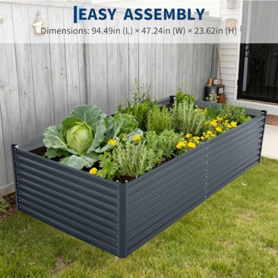 การทำสวนผักกลางแจ้ง: แปลงปลูกผ - Raised Garden Bed บทวิจารณ์และราคา