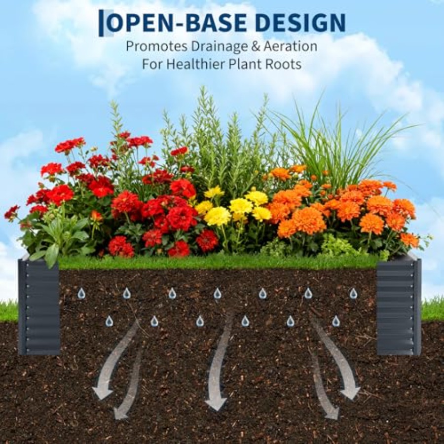 การทำสวนผักกลางแจ้ง: แปลงปลูกผ - Raised Garden Bed บทวิจารณ์และราคา