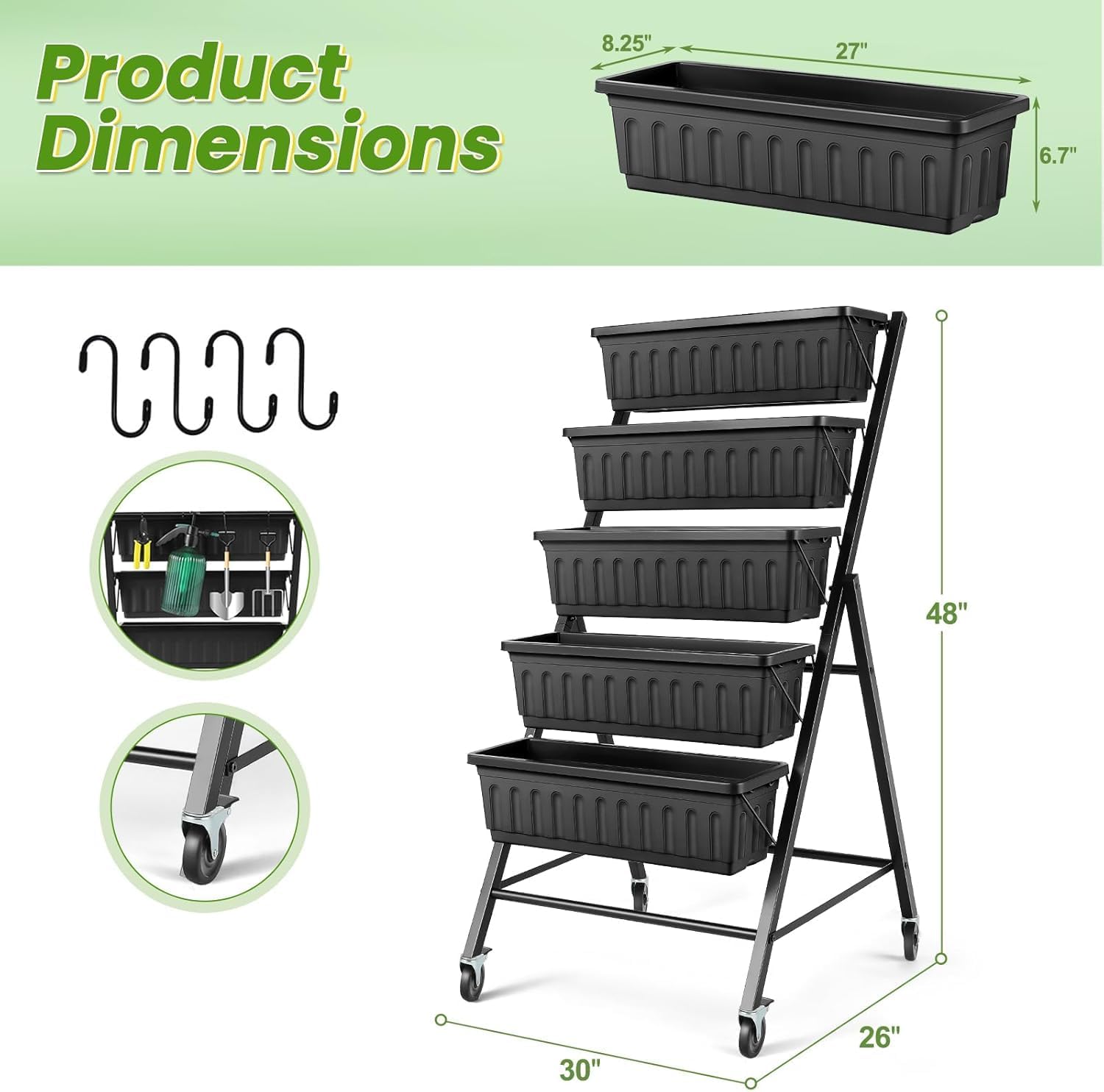 แปลงปลูกผักยกสูงแบบตั้งแนวตั้ง - Vertical Planter บทวิจารณ์และราคา