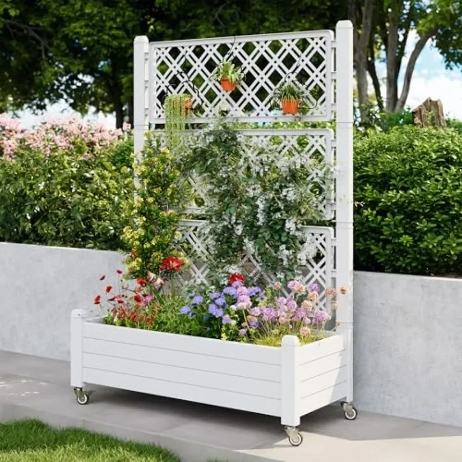 แปลงปลูกแบบยกสูงพร้อมโครงตาข่า - Self Watering Planter บทวิจารณ์และราคา