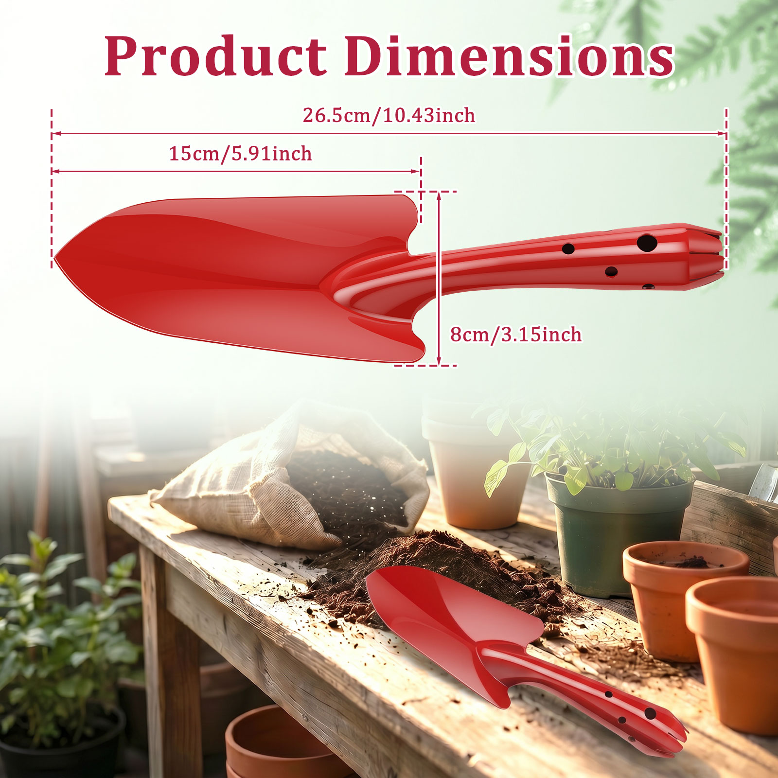 จอบสวนโลหะกันสนิม จอบมือขนาดเล - Trowel Garden Tools บทวิจารณ์และราคา