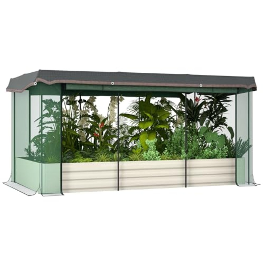 แปลงปลูกผักยกพื้นชุบสังกะสี ขน - Raised Garden Bed บทวิจารณ์และราคา
