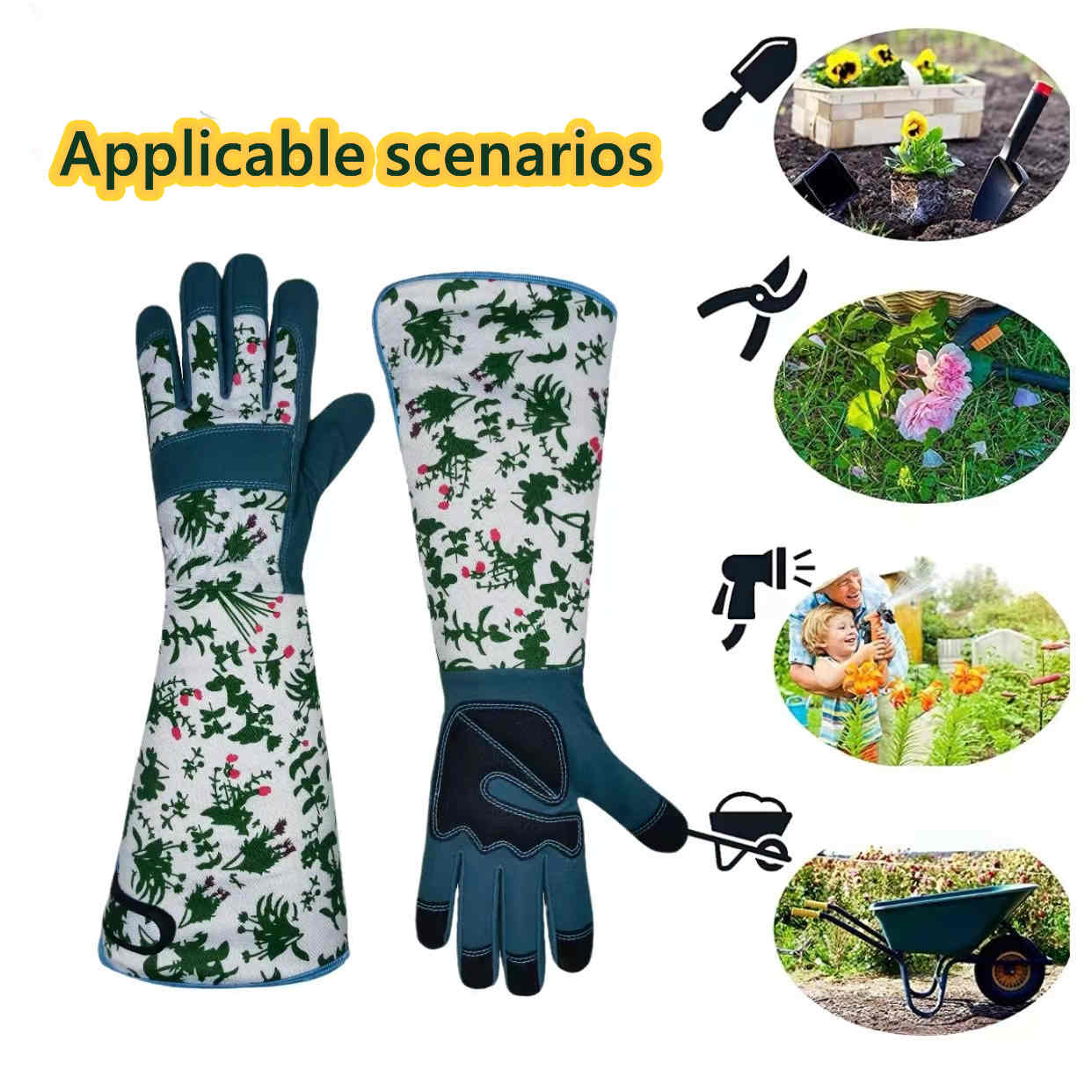 ถุงมือทำสวนแขนยาวสำหรับผู้หญิง - Garden Gloves บทวิจารณ์และราคา