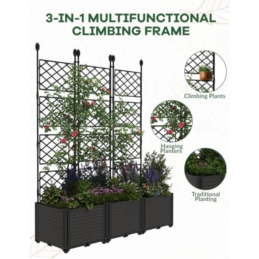 ชุดกระถางปลูกแบบยกสูง 3 ชิ้น พ - Raised Garden Bed บทวิจารณ์และราคา