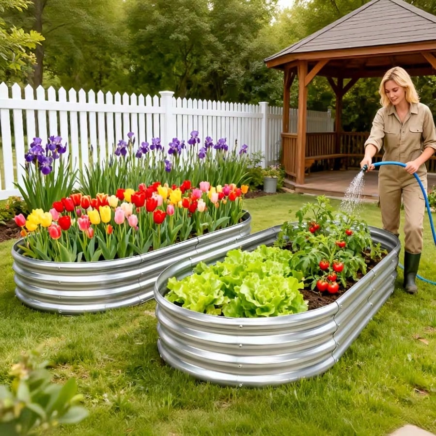 กระถางปลูกต้นไม้ทรงรีขนาดใหญ่  - Raised Garden Bed บทวิจารณ์และราคา