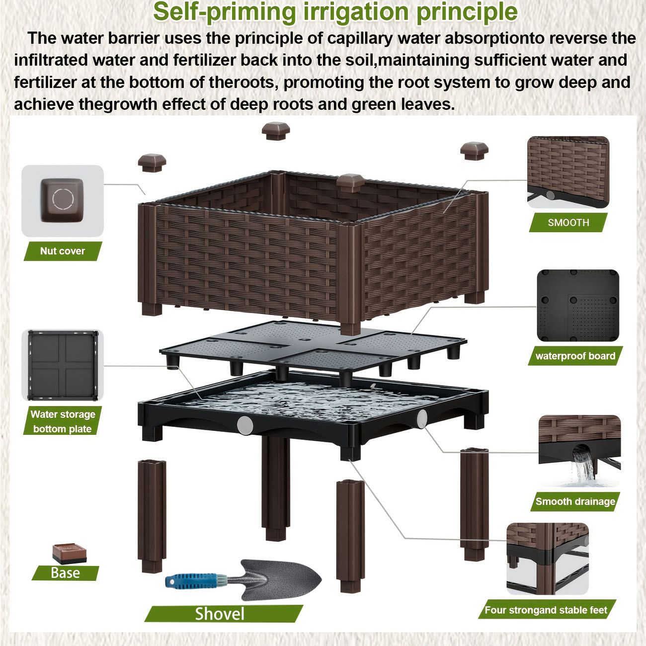 กระถางปลูกต้นไม้ยกพื้นพร้อมระบ - Raised Garden Bed บทวิจารณ์และราคา