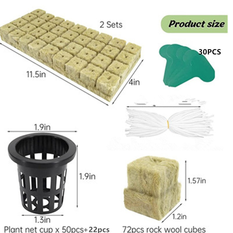 ก้อน Rockwool แบบไฮโดรโพนิก 72 - Hydroponic Kit บทวิจารณ์และราคา