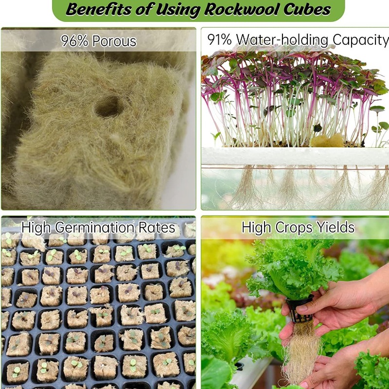 ก้อน Rockwool แบบไฮโดรโพนิก 72 - Hydroponic Kit บทวิจารณ์และราคา