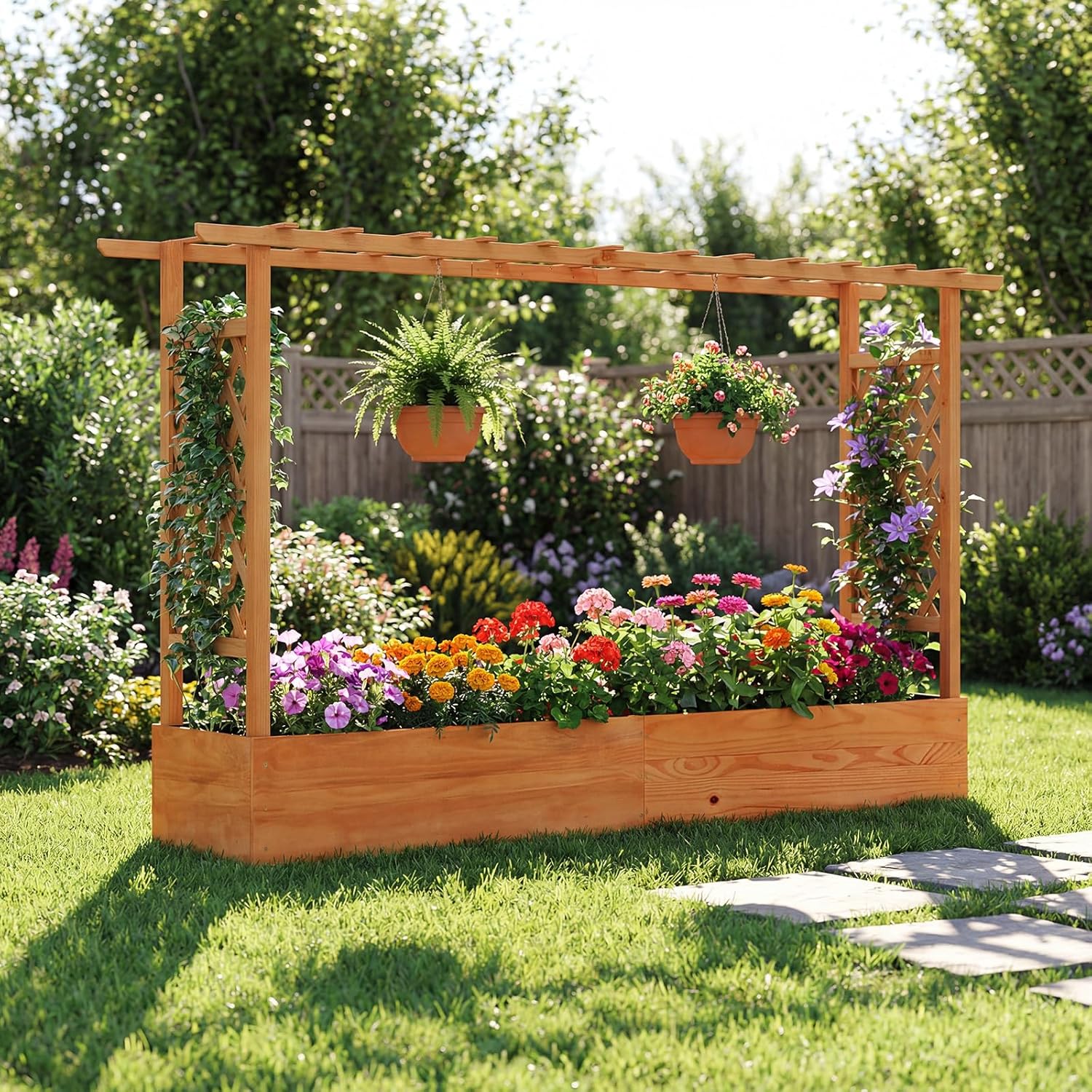 แปลงปลูกผักยกพื้นสำหรับนอกบ้าน - Raised Garden Bed บทวิจารณ์และราคา