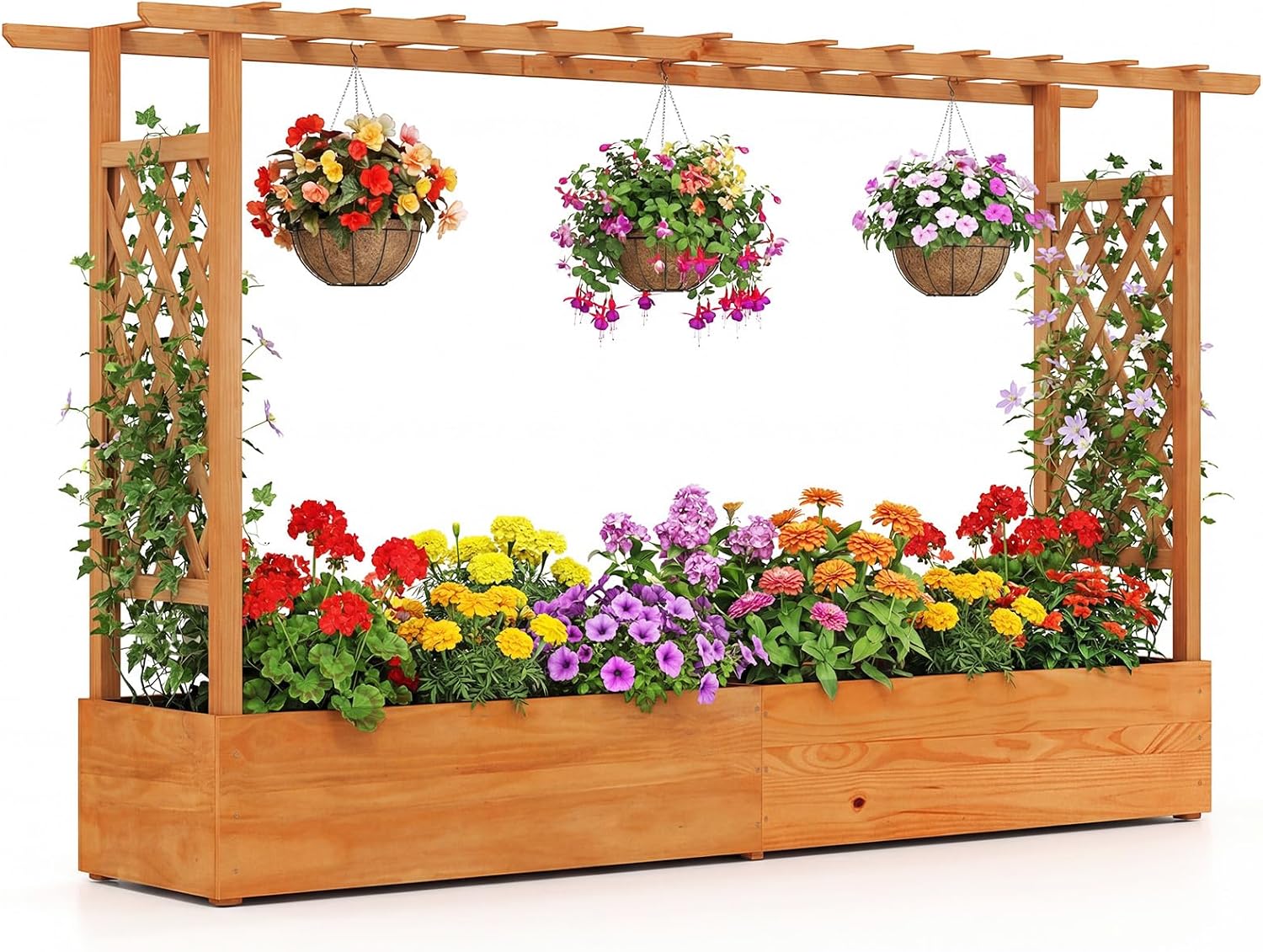 แปลงปลูกผักยกพื้นสำหรับนอกบ้าน - Raised Garden Bed บทวิจารณ์และราคา